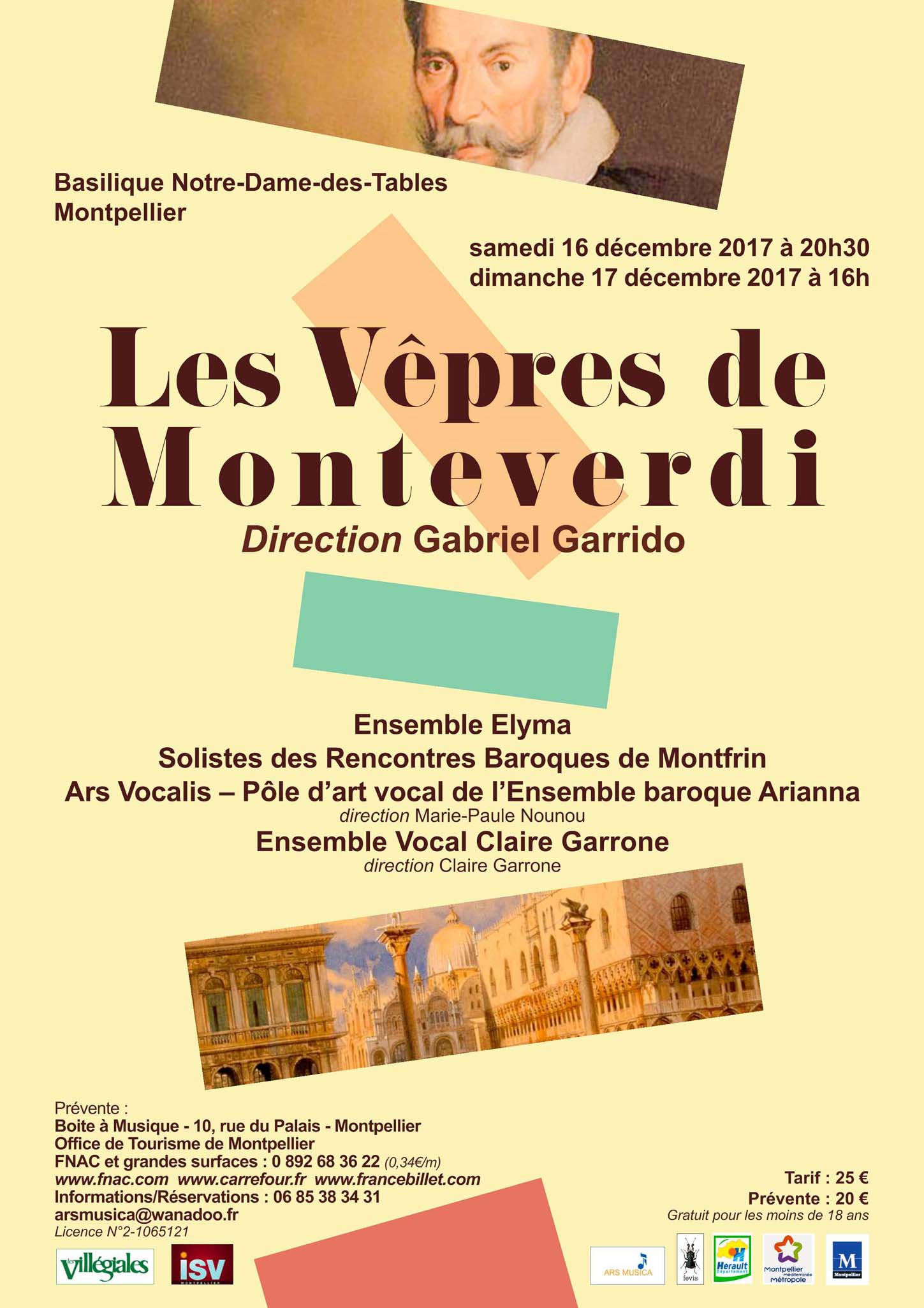 Les Vêpres De Monteverdi Du 16 Au 17 Décembre 2017 Région Occitanie Pyrénées Méditerranée 