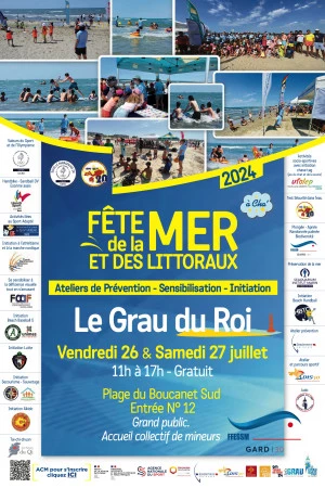 Affiche Fête de la Mer et des Littoraux 2024 dans le Gard