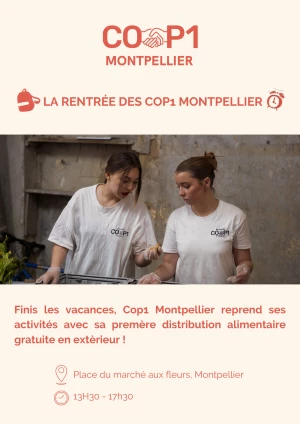 Affiche Distribution alimentaire gratuite de Cop1 Montpellier 