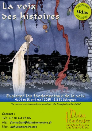 Affiche La voix des histoires - stage pour explorer les fondamentaux de la voix 