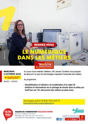 Affiche Le numérique dans les métiers (Public demandeurs d'emploi de moins de 30 ans)