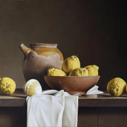 Les citrons - Huile/toile, 65/92 cm., 2022 - Stefaan Eyckmans 