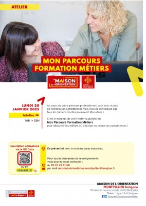 Affiche Mon Parours Formation Métiers - Adultes