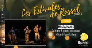 Affiche Les Estivales de Russol Saisons 2 - MAGDA MANGO - Cumbia et chants d'amour d'Amérique latine