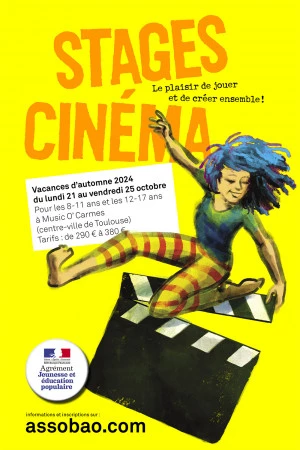 Affiche Stage cinéma pour les jeunes à Toulouse (vacances d'automne 2024)