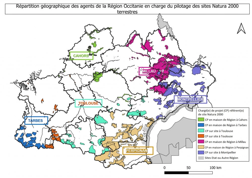 Carte de répartition non nominative