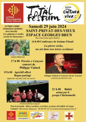 Affiche Voyage en occitan à travers le terroir, l'histoire, le patrimoine local, légendaires et littéraire d'Occitanie