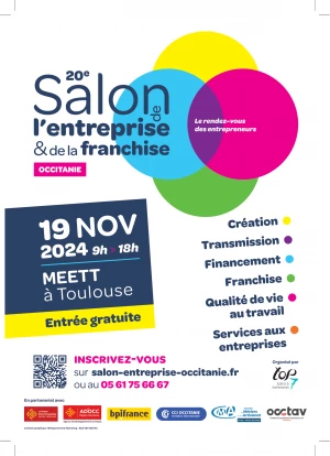 Affiche Le salon de l'Entreprise & de la Franchise Occitanie 2024