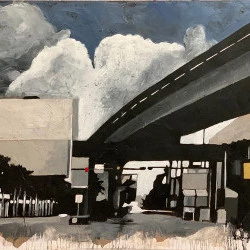 Miami, 20st Street - Acrylique sur toile 140X130 - narbero 