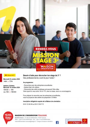 Affiche Mission Stage 3e