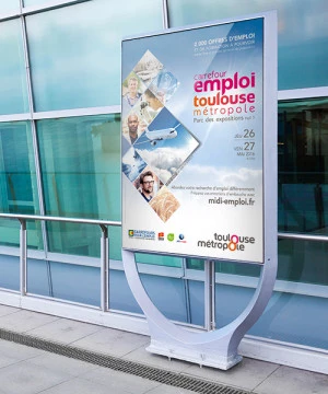 Affiche Carrefour emploi Toulouse Métropole