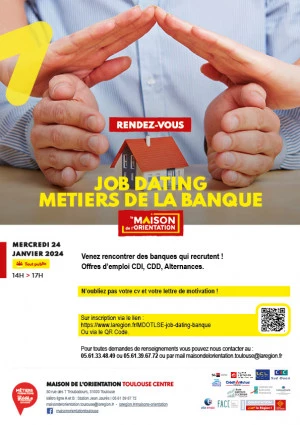 Affiche JOB DATING Métiers de la banque