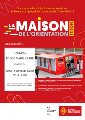 Affiche Maison de l'Orientation Mobile à Béziers