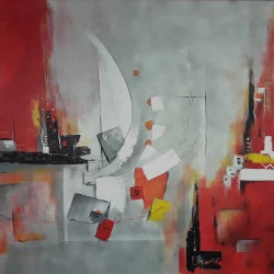 Varaya - Oeuvre abstraite acrylique 70x90