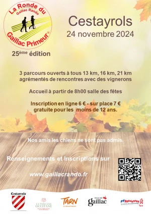 Affiche 25èmeRonde du Gaillac Primeur®