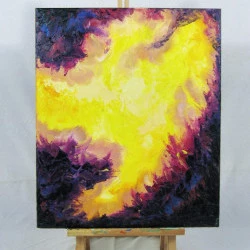 PHOENIX - 55x46cm. Huile. - Verte 