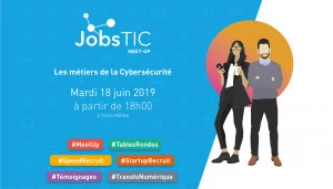 Affiche JobsTIC Meet-Up - Les métiers de la cybersécurité