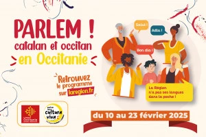 Affiche PARLEM ! : La quinzaine régionale des Langues catalanes et occitanes à Perpignan