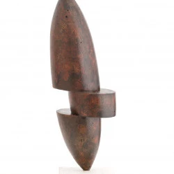 Félix VALDELIEVRE - sculpture fer patiné et verni, socle béton, 26 cm, 2023 - Guilhem Brandy 