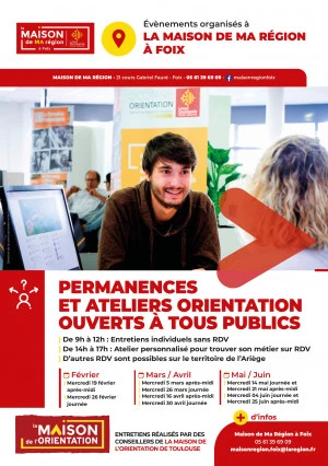 Affiche Permanences de la Maison de l'Orientation 