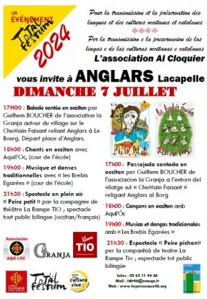 Affiche Journée occitane à Anglars Lacapelle