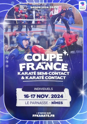 Affiche Coupe de france de semi karate & karate contact 