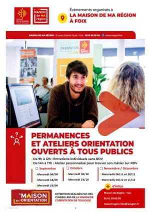 Affiche Permanences de la Maison de l'Orientation