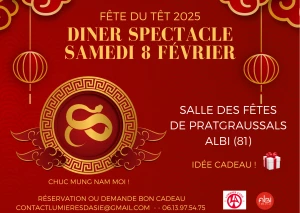 Affiche Vente billets - Fête du Têt 8 Février 2025