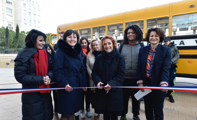 L'exposition "Tignous c'est la vie" a été inauguré par son épouse Chloé Verlhac et la présidente de Région Carole Delga © Antoine Darnaud