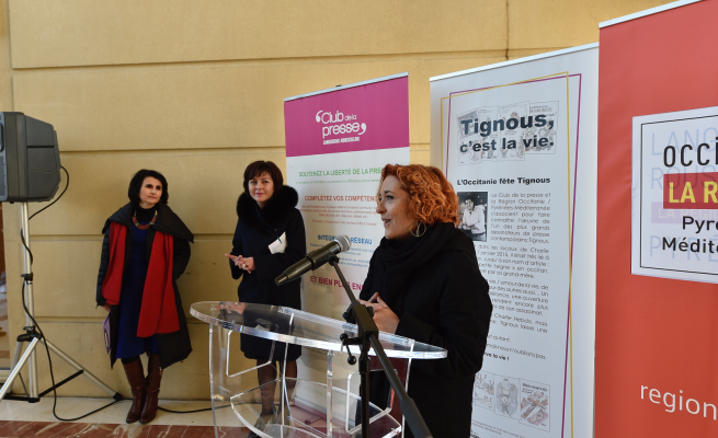 Chloé Verlhac, épouse de Tignous, continue de faire vivre l'oeuvre du dessinateur de presse © Antoine Darnaud