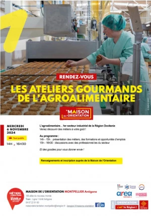 Affiche Les ateliers gourmands de l'agroalimentaire