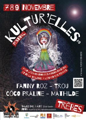 Affiche Festival Kultur'elles #9 - Du 7 au 9 novembre - Concerts 