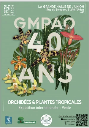 Affiche Exposition vente internationale d'orchidées & plantes tropicales 