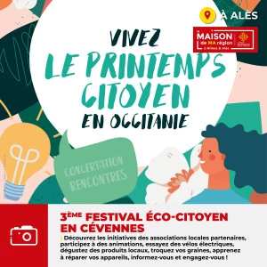 Affiche 3ème festival éco-citoyen en Cévennes à Alès