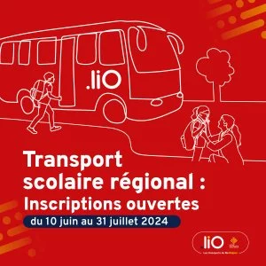 Affiche Transport scolaire régional : ouverture des inscriptions du 10 juin au 31 juillet 