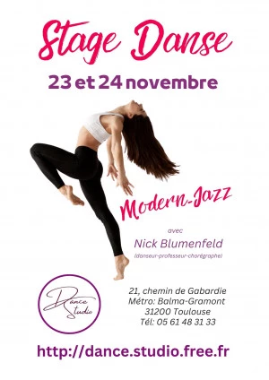 Affiche Stage de Danse Modern Jazz avec Nick Blumenfeld