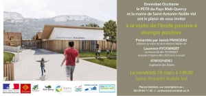 Affiche Visite de chantier | Ecole passive à énergie positive de Saint-Antonin-Noble-Val