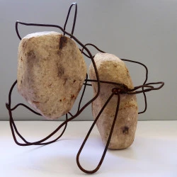 Apesanteur, sculptue - fibre de jute 40 x 28 x 32 cm