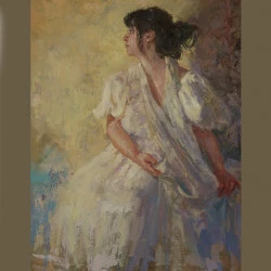 Wedding dress - Huile sur toile 80 x 65 cm