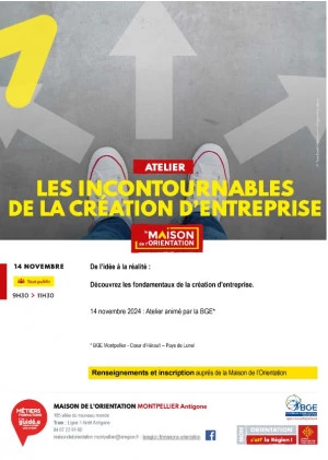 Affiche Les incontournables de la création d'entreprise