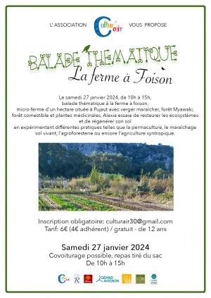 Affiche Balade thématique à la Ferma à Foison