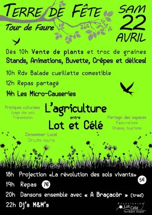 Affiche TERRE DE FETE, l'agriculture entre Lot et Célé