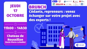 Affiche BRUNCH DE LA TRANSMISSION REPRISE D'ENTREPRISE