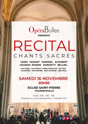 Affiche Récital chants sacrés - OpéraBulles