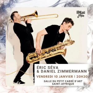 Affiche Concert | Eric Séva & Daniel Zimmermann | Deux Souffleurs sur un fil