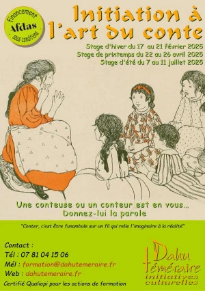 Affiche stage Initiation à l'art du conte 