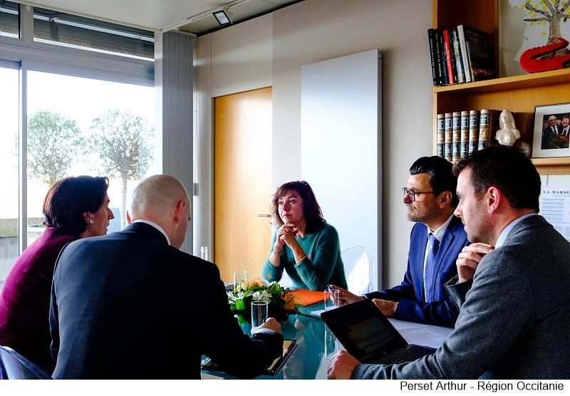 Rencontre avec Sophie Garcia (Présidente du Medef). Toulouse, 13 Mars 2020