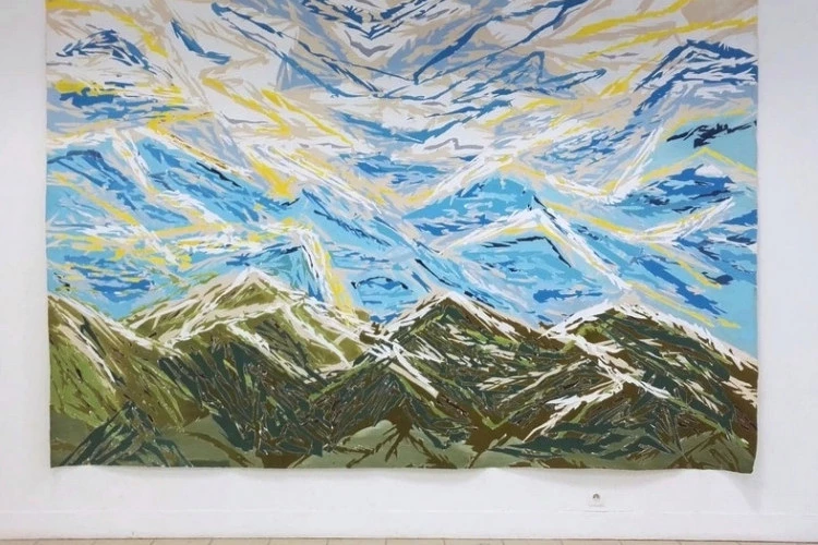 Pyrénées - Acrylique sur toile non tendue. 300 cm x 400 cm. 2019. - Valentin Viven 