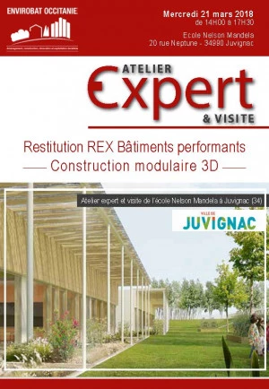 Affiche Atelier Expert - Restitution REX Bâtiments performants : construction modulaire 3D