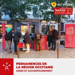 Affiche Permanences de la Région Occitanie au Vigan